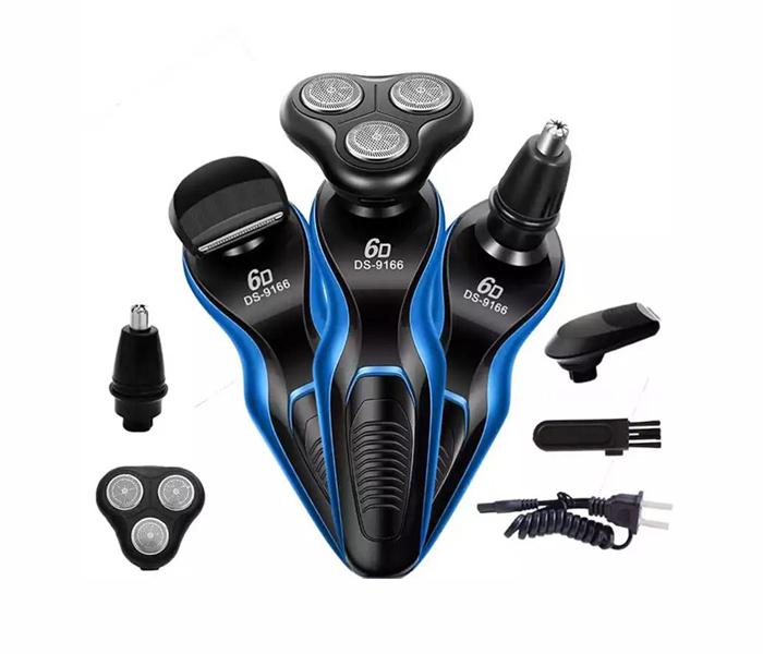 Rotary Shaver DS-9166 Trimmer For Men - Blue - Zoom Image 1