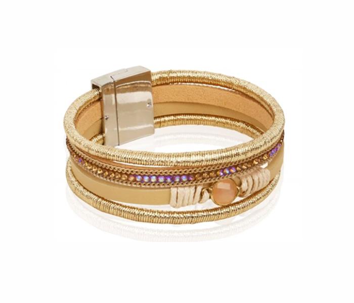 Okko OK31586, AF Italian Design 4 Layer Drop Magnetic Lock Bracelet - Gold - Zoom Image 1