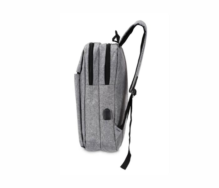 Okko Casual Backpack with USB port, GH-202, 16 Inch For Unisex - Grey - Zoom Image 2