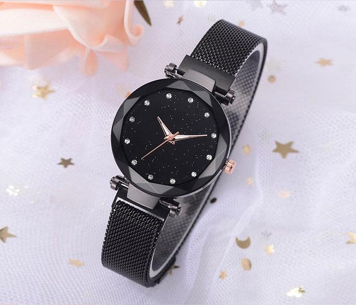 Zenalex MH2465 Luxury Magnetic Starry Sky Female, Quartz Wristwatch Fashion For Ladies - Black - Zoom Image 4