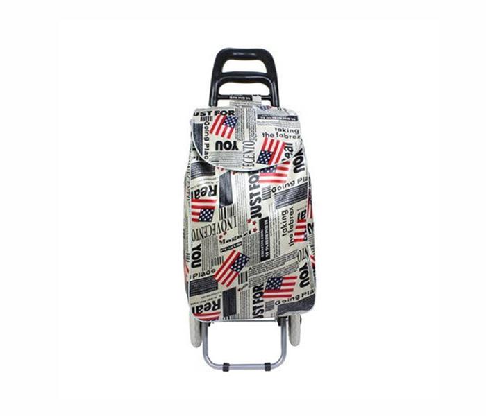 Portable Shopping Trolley Bag - White - Zoom Image 1