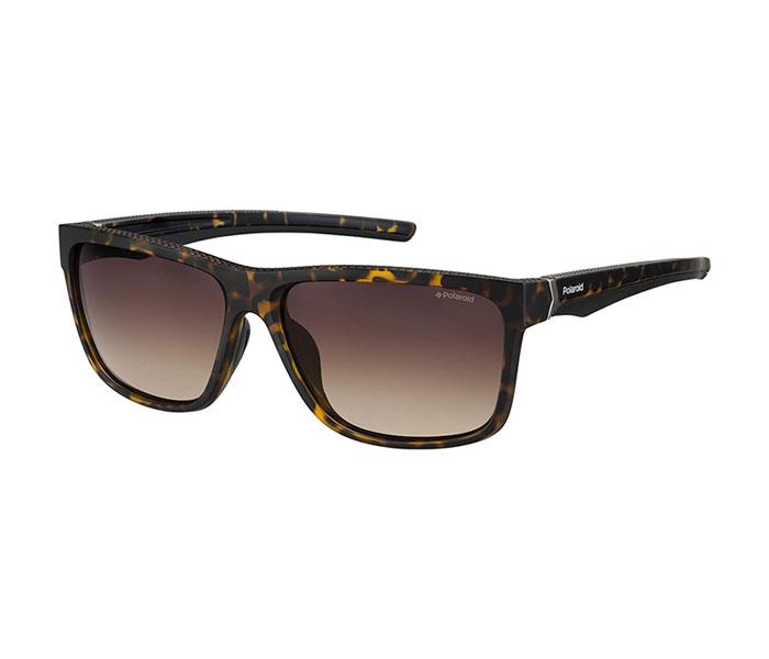 Polaroid Rectangle Sunglasses PLD 7014/S 086 59LA For Men Dark Havana With Brown Shaded Polarized Lens - Zoom Image 2