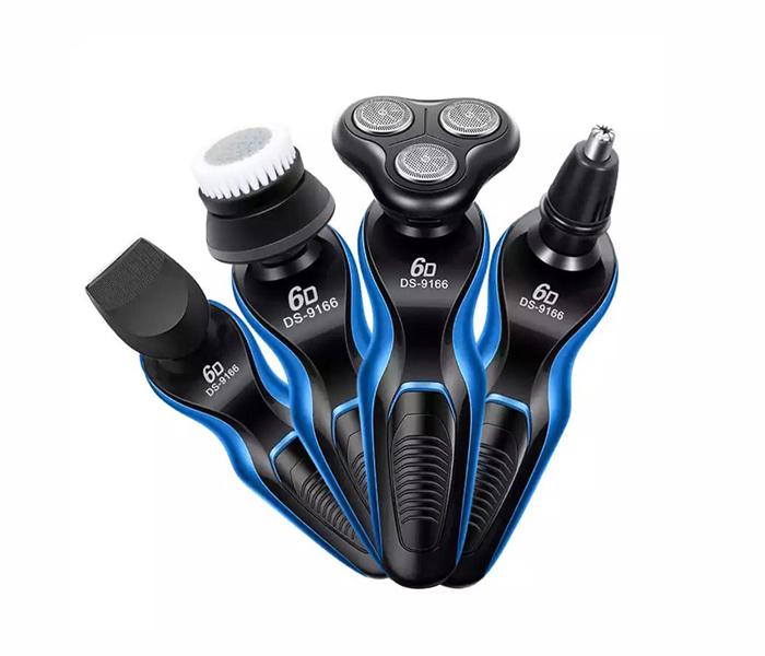 Rotary Shaver DS-9166 Trimmer For Men - Blue - Zoom Image 3