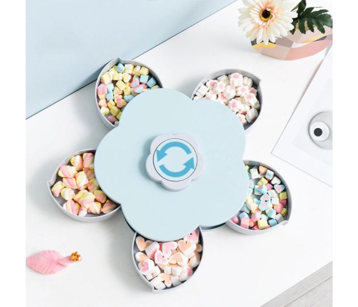 Flower Shape Candy Storage Box CAN989 White And Grey - Zoom Image 1