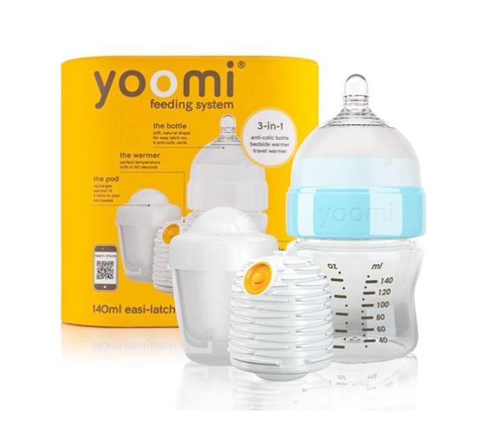 YOOMI 5oz feeding bottle + warmer + slow flow teat + pod (BLUE) UK Y15B1W1P_YCCB - Zoom Image 1