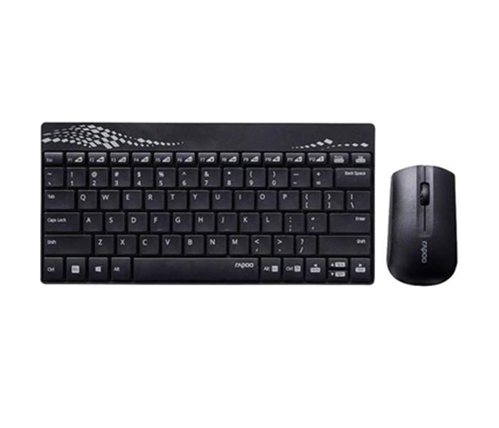 Rapoo Combo Multimode (Keyboard + Mouse) 8000m Mini - Black - AR 19472 - Zoom Image 1