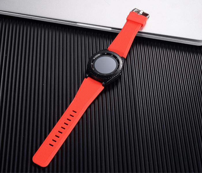 Z3 Bluetooth Smart Watch Touch Screen Leather Strap - Red - Zoom Image 2