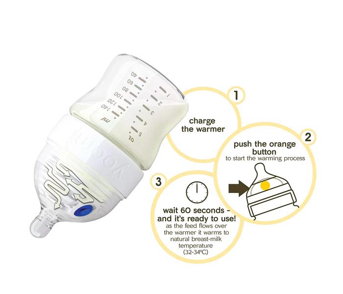 YOOMI 5oz feeding bottle + warmer + slow flow teat + pod (White) UK Y15B1W1P_YCCW - Zoom Image 1