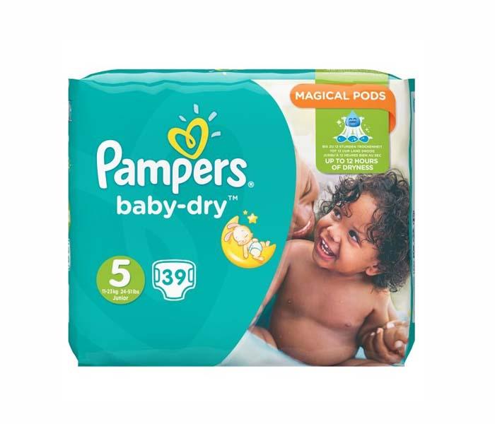 Pampers Main Line Diaper Baby-dry Size 5, Value Pack Plus, 39 Count - Zoom Image