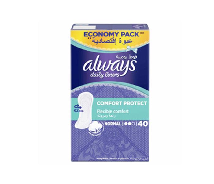 Always Daily Liners Comfort Protect, Flexible Comfort Fresh Scent, Economy Pack - 40 Pads - Zoom Image