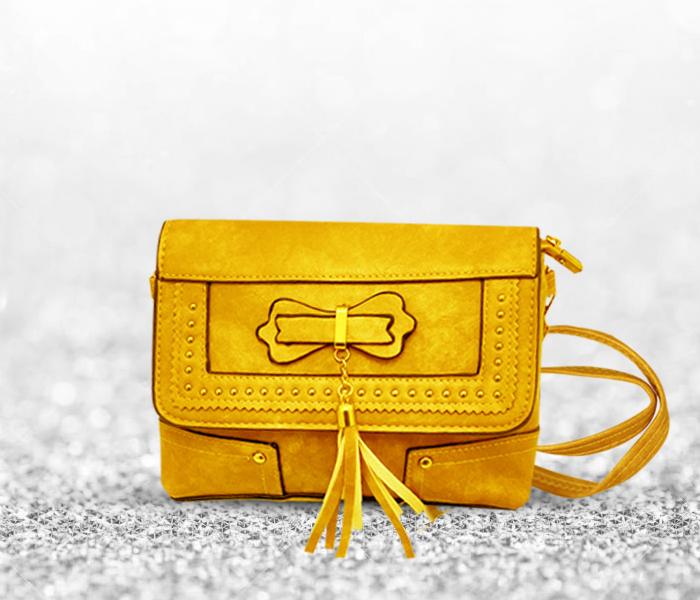 Luxury Women  High Quality PU Leather Hand Bag 3001 - YELLOW - Zoom Image 2