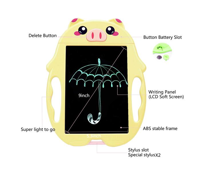 LCD Drawing Tablet For Kids aged 3+ - Yellow - Zoom Image 2