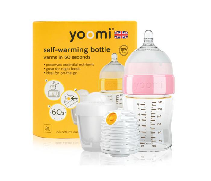 YOOMI 8oz feeding bottle + warmer + slow flow teat + pod (Pink) UK Y18B1W1P_YCCP - Zoom Image 1