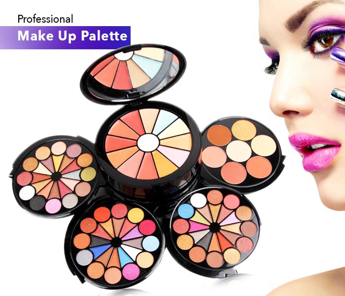 Miss Rose SHMR087Y Face Powder 92 Color and 72 Matte and Shimmer Eye Shadow Palette Makeup Set - Zoom Image 7