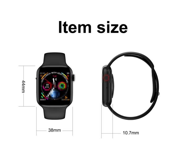 2020 Bluetooth Call Smartwatch with ECG Heart Rate Monitor - Black - Zoom Image 2