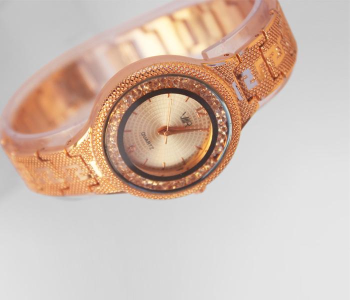 Metal Mesh New Fashion Luxury Wrist Watch For Ladies - Rose Gold - Zoom Image 2