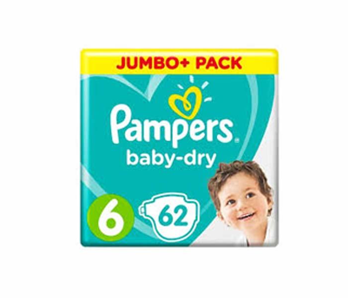 Pampers Main Line Diaper Baby-dry Size 6, Jumbo Carry Packs, 62 Count - Zoom Image