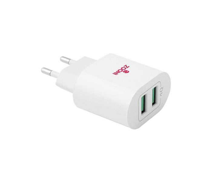 Zooni CHJ-1001 Fast Charging Dual USB Port EU Plug Travel Adapter - Zoom Image 3