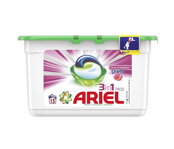 Ariel 3 in 1 Pods, Power Capsules With Touch Of Freshness Downy - 15 X 27 Gm - Zoom Image 1