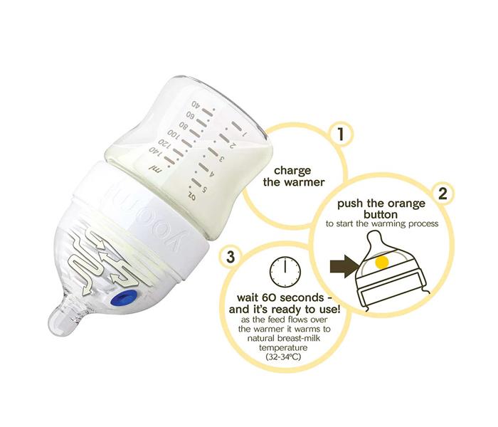 YOOMI 5oz feeding bottle + warmer + slow flow teat + pod (Gold) UK Y15B1W1P_YCCGD - Zoom Image 3