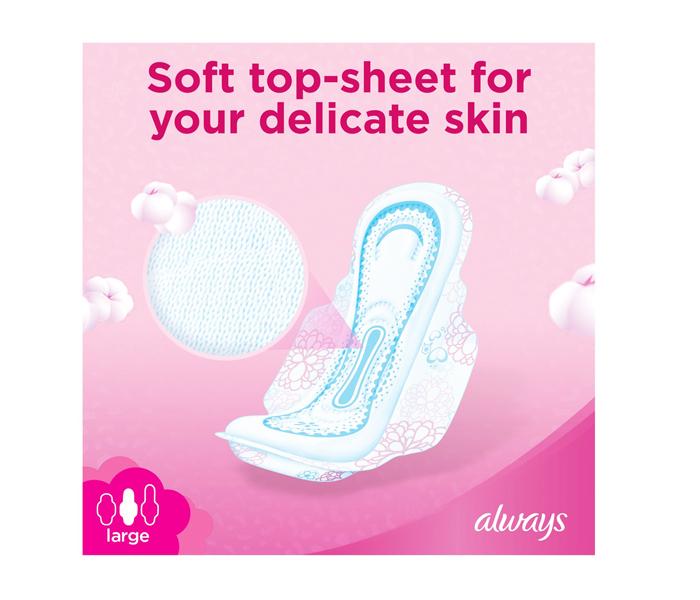 Always Cotton Soft Maxi Thick Pad With Large Wings - 50 Pads - Zoom Image 4