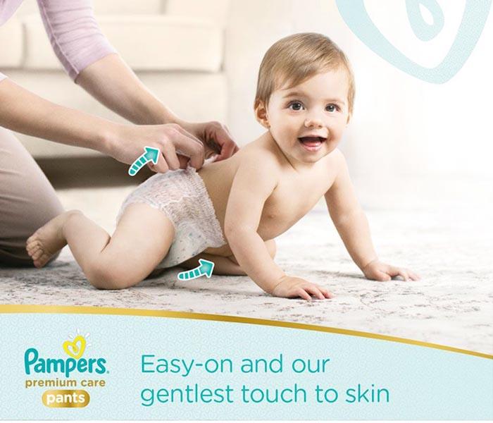 Pampers Premium Care Pants Diapers, Size 4, Mid Pack, 22 Count  - Zoom Image 2