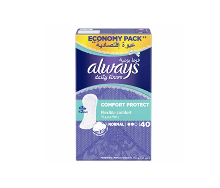 Always Daily Liners Comfort Protect, Flexible Comfort, Economy Pack - 40 Pads - Zoom Image