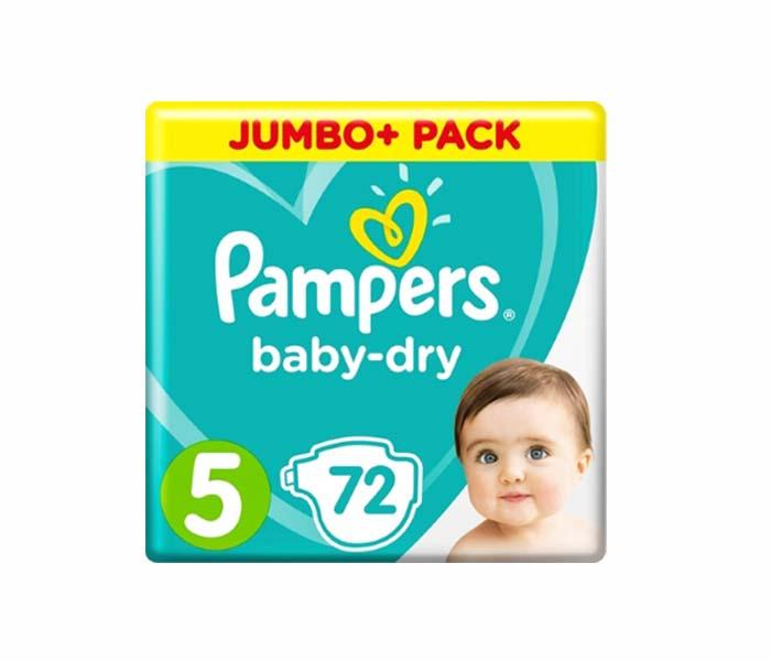 Pampers Main Line Diaper Baby-dry Size 5, Jumbo Carry Packs, 72 Count - Zoom Image