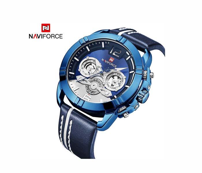 NAVIFORCE Mens Wrist Watch Leather Strap BE-BE-BE NF9168M - Zoom Image 1