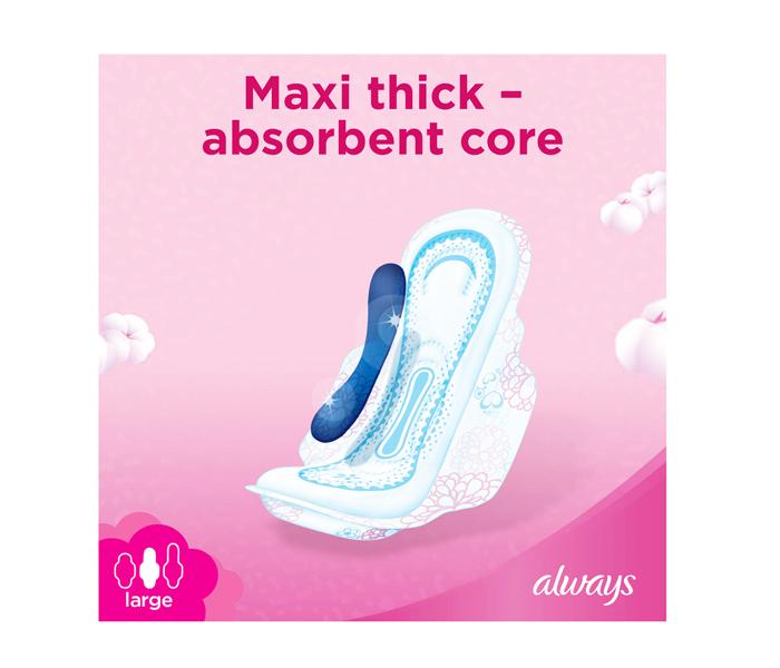 Always Cotton Soft Maxi Thick Pad With Large Wings - 50 Pads - Zoom Image 3