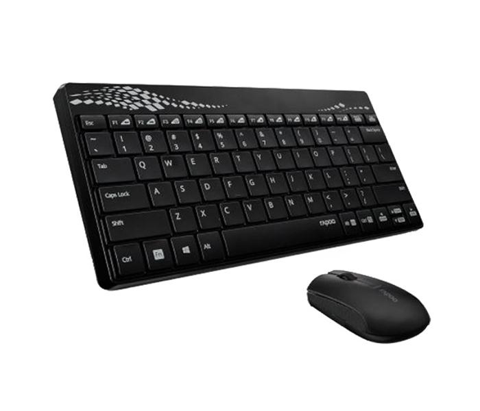 Rapoo Combo Multimode (Keyboard + Mouse) 8000m Mini - Black - AR 19472 - Zoom Image 2