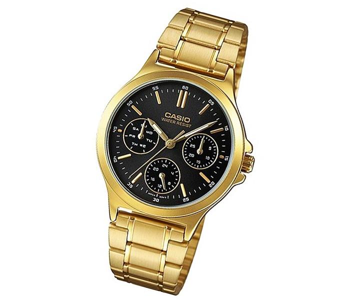 Casio LTP-V300G-1AUDF Womens Analog Watch Gold and Black - Zoom Image 2