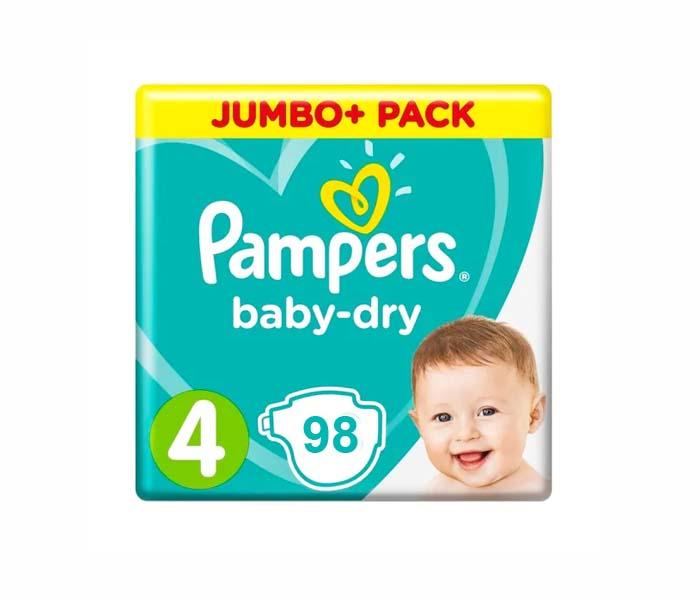 Pampers Main Line Diaper Baby-dry Size 4, Jumbo Carry Packs, 98 Count - Zoom Image