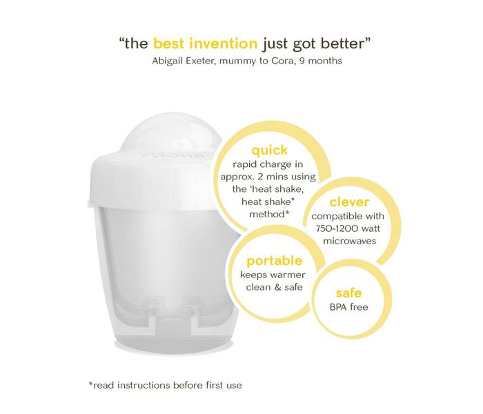 YOOMI 5oz feeding bottle + warmer + slow flow teat + pod (White) UK Y15B1W1P_YCCW - Zoom Image 2