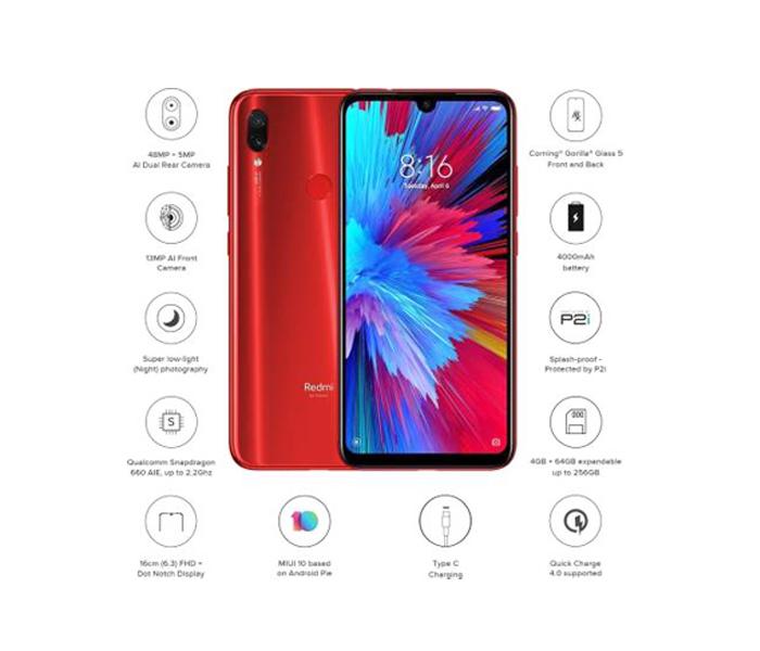 Xiaomi Redmi Note 7S 4GB RAM 64GB Storage Dual Camera Smartphone - Ruby Red - Zoom Image 3