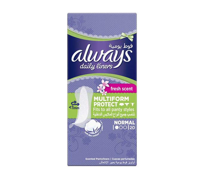 Always Daily Liners Multiform Protect, Fresh Scent - 20 Pads - Zoom Image