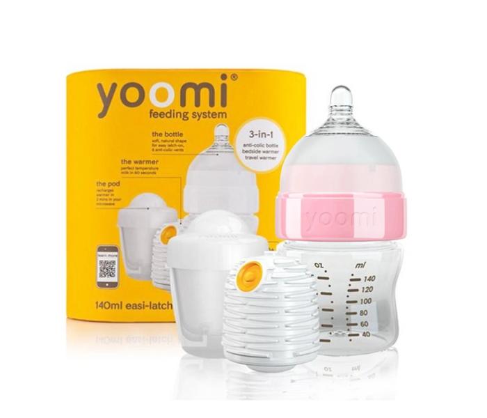 YOOMI 5oz feeding bottle + warmer + slow flow teat + pod (Pink) UK Y15B1W1P_YCCP - Zoom Image 1