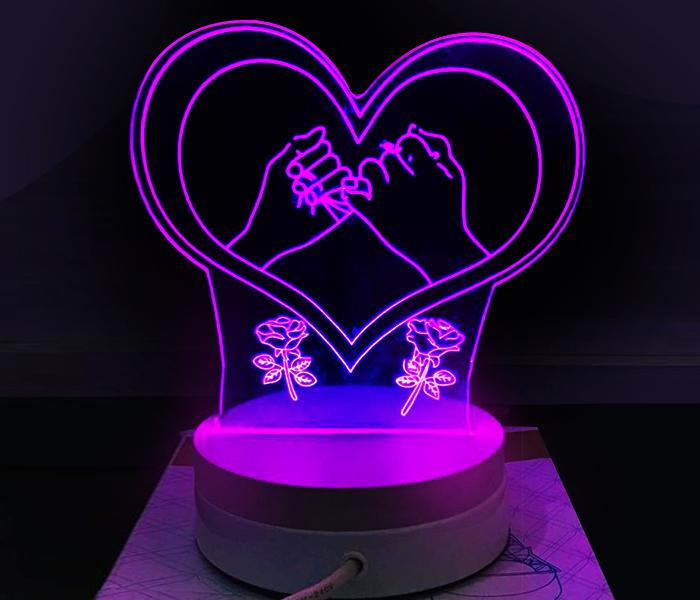 Creative Light of 3D Small Heart Style Table Lamp - Zoom Image