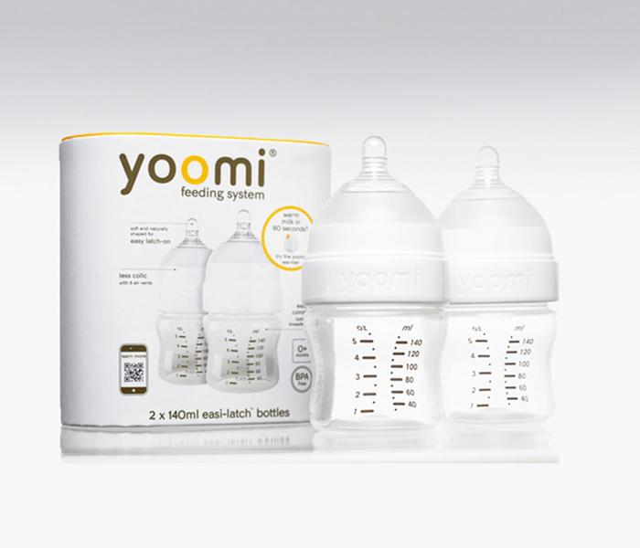 YOOMI 5oz feeding bottle + slow flow teat (Double Pack) (White) UK Y25B_YCCW - Zoom Image 1