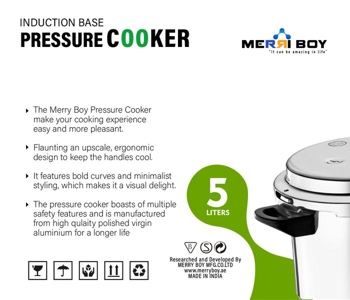 Merri Boy Induction Base Pressure Cooker JPE4300 - 5L Capacity - Zoom Image 4