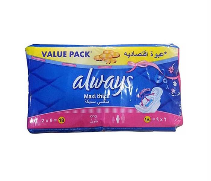 Always Maxi Thick Pads, Value Pack, 18 Pads - Zoom Image