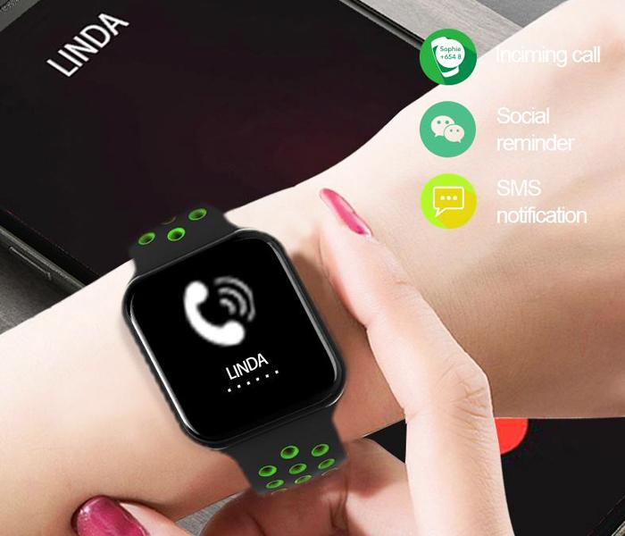 S2266 FA9 Smart Watch For Women And Men - Black And Green - Zoom Image 5