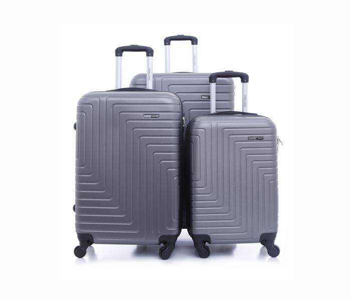 Para John 3-Piece Maze Trolly Luggage Set PJTR3077LC - Light Grey - Zoom Image 1