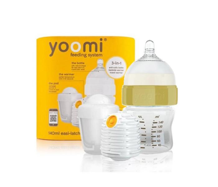 YOOMI 5oz feeding bottle + warmer + slow flow teat + pod (Gold) UK Y15B1W1P_YCCGD - Zoom Image 1