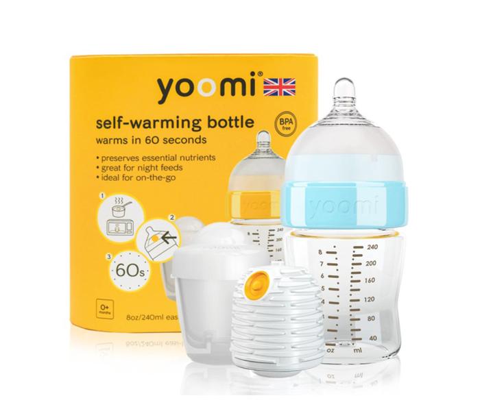 YOOMI 8oz feeding bottle + warmer + slow flow teat + pod (Blue) UK Y18B1W1P_YCCB - Zoom Image 1