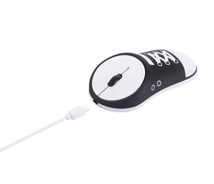 Wireless Charging Mouse 2.4G Creative Shoes Pattern Photoelectric Mouse - Black - Zoom Image 2