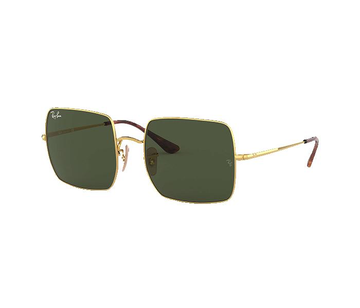 Ray Ban RB1971 914731 3N 54 Classic G-15 Square Gold Frame with Green Mirrored Sunglass for Unisex - Zoom Image 1