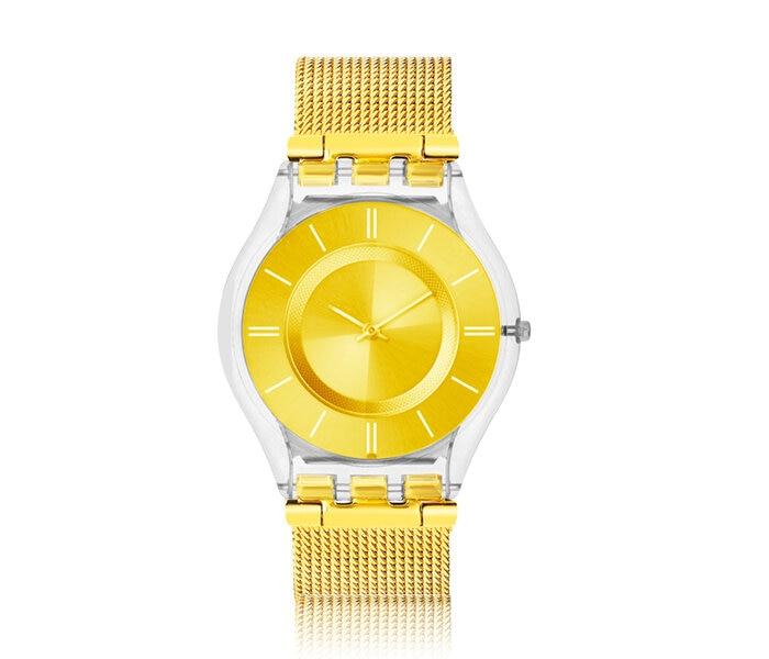 Stainless Steel Wrist Watch for Women - Gold - Zoom Image