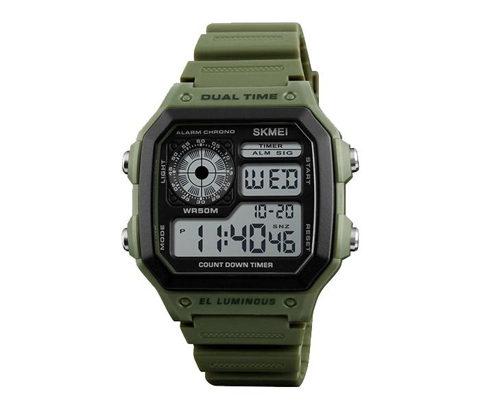 Skmei 1299 Digital Watch - Army Green - Zoom Image