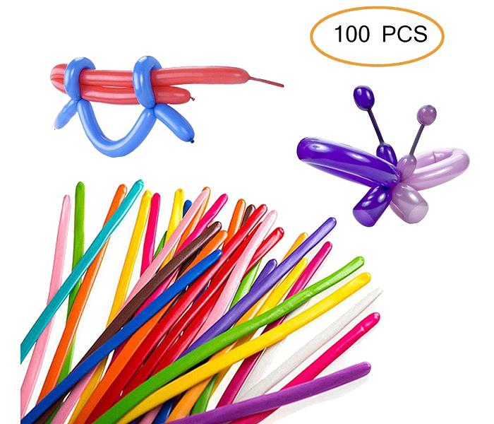 KMTE Latex Magic Twisting Long Balloons with Hand Pump - Assorted, 100 Pieces - Zoom Image 2